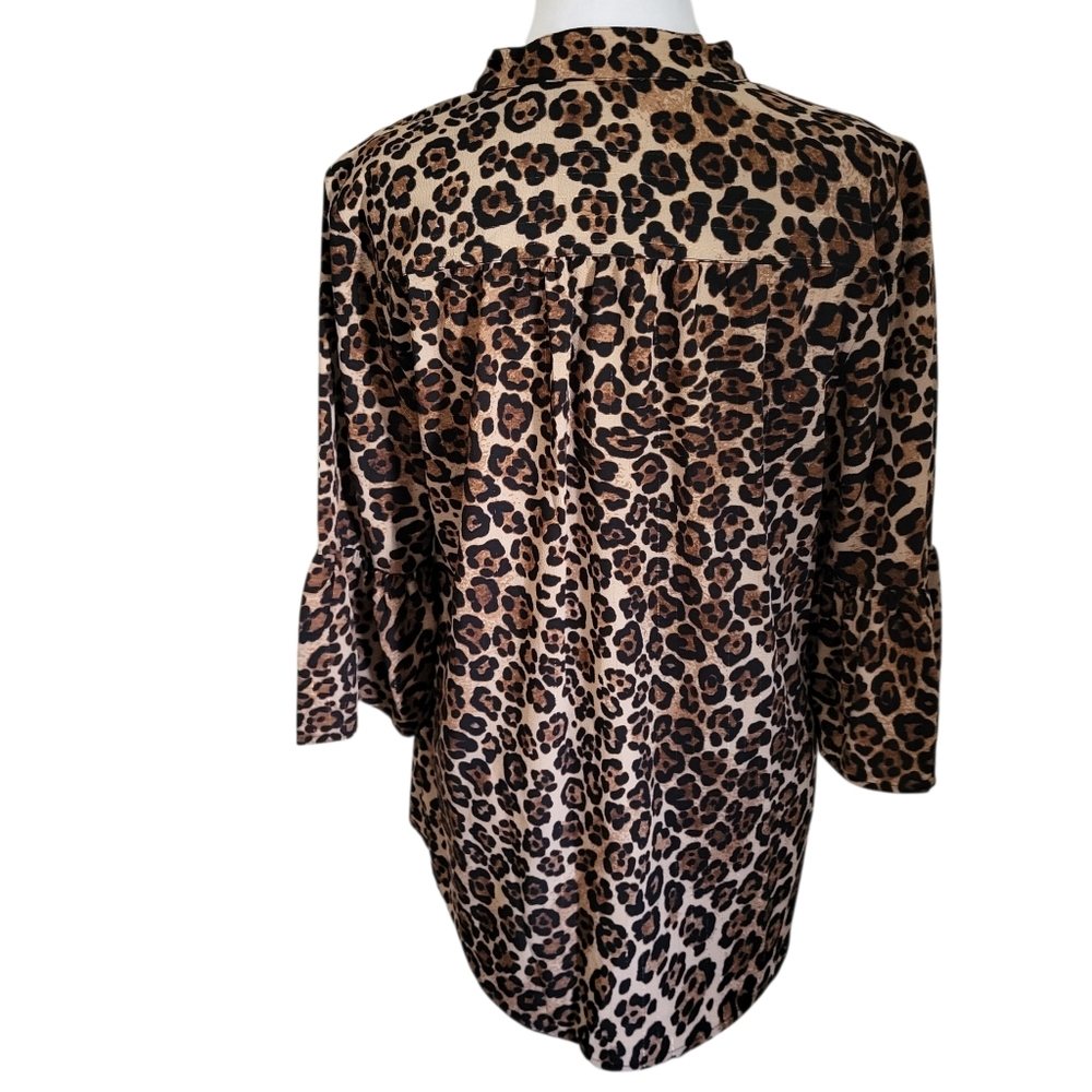 Ruby Rd Animal Print Blouse sz XS - Picture 2 of 4